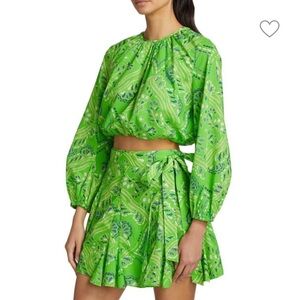 RHODE Green Patterned Two-Piece Set Size M